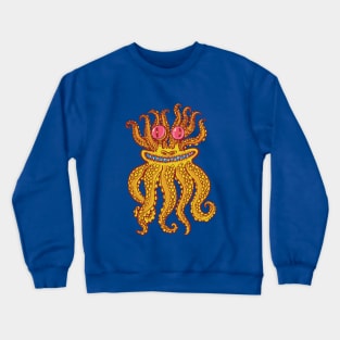 golden squid kings the depths of the ocean Crewneck Sweatshirt